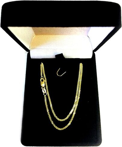 Jewelry Affairs 14k Yellow Gold Gourmette Chain Necklace, 1.5mm, in Saudi Arabia