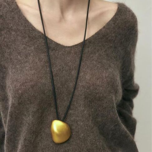Large Pendant Necklace for Women, Long Pendant Necklace, Boho Necklace, Gold Pendant, Adjustable length, Jewelry Gift for Women in Saudi Arabia