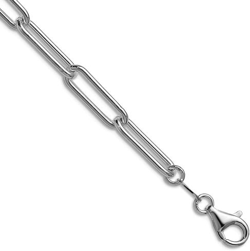 JewelryWeb 925 Sterling Silver Rhodium Plated Polished 5.5mm Paperclip Chain Necklace Chain-Necklace for Women and Men in Saudi Arabia