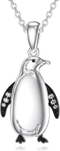 Diamond Penguin Necklace for Women Cute Animal Necklace With Lab Grown Diamond Gift for Birthday in Saudi Arabia