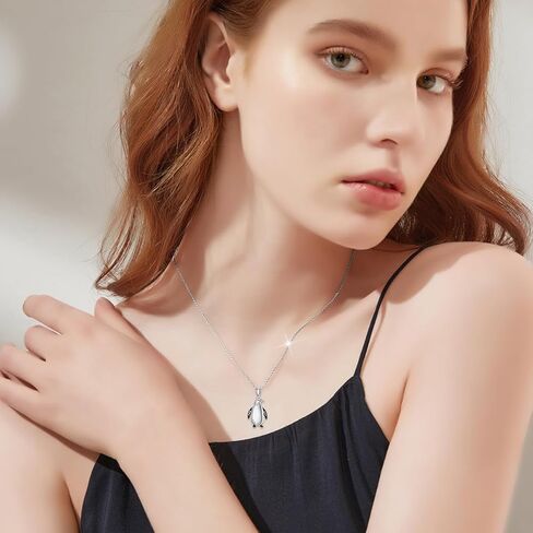 Diamond Penguin Necklace for Women Cute Animal Necklace With Lab Grown Diamond Gift for Birthday in Saudi Arabia