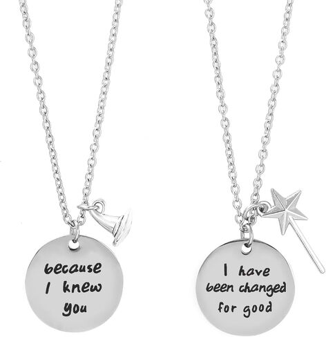 قلادة BFF لأزياء الساحرة التنكرية - 2 قلادة مطابقة للصداقة إكسسوارات مجوهرات الهالوين - أشياء هدية للحفلات لأفضل صديق (أ) in Kuwait