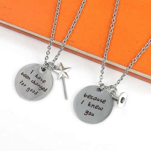 قلادة BFF لأزياء الساحرة التنكرية - 2 قلادة مطابقة للصداقة إكسسوارات مجوهرات الهالوين - أشياء هدية للحفلات لأفضل صديق (أ) in Kuwait