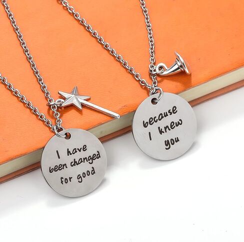 قلادة BFF لأزياء الساحرة التنكرية - 2 قلادة مطابقة للصداقة إكسسوارات مجوهرات الهالوين - أشياء هدية للحفلات لأفضل صديق (أ) in Kuwait