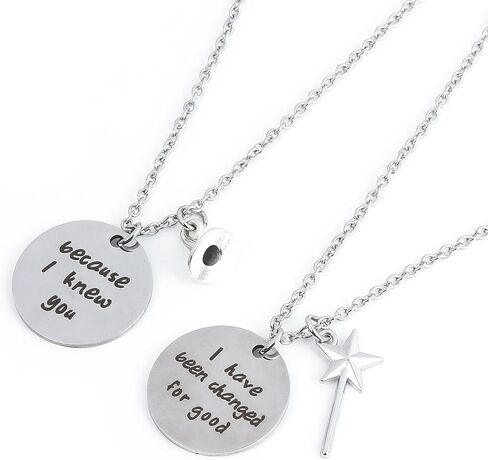 قلادة BFF لأزياء الساحرة التنكرية - 2 قلادة مطابقة للصداقة إكسسوارات مجوهرات الهالوين - أشياء هدية للحفلات لأفضل صديق (أ) in Kuwait