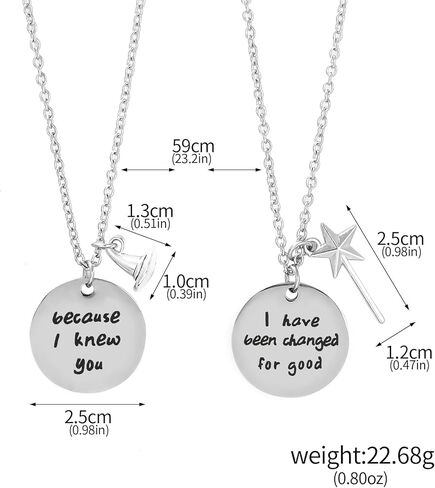 قلادة BFF لأزياء الساحرة التنكرية - 2 قلادة مطابقة للصداقة إكسسوارات مجوهرات الهالوين - أشياء هدية للحفلات لأفضل صديق (أ) in Kuwait