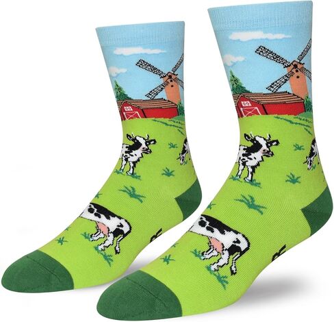 جوارب RosyClouds اللطيفة بطباعة البقرة - هدايا بقرة مضحكة لمحبي الحيوانات والرجال والنساء in Kuwait