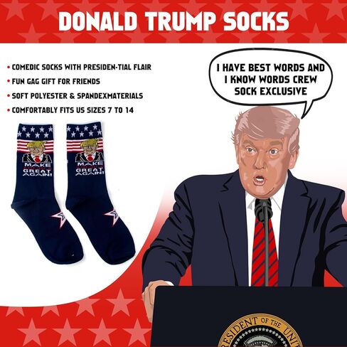 x xotic tech 2 Pairs Donald Trump Socks Make USA Great Again 2024 USA Republican Election Lets Go Brandon Funny Socks Gag Gifts For Men Women in Saudi Arabia