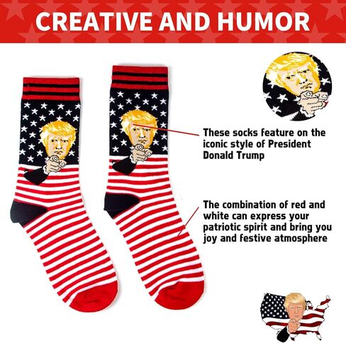 x xotic tech 2 Pairs Donald Trump Socks Make USA Great Again 2024 USA Republican Election Lets Go Brandon Funny Socks Gag Gifts For Men Women in Saudi Arabia