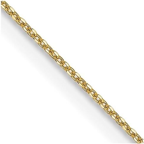 JewelryWeb 10k Yellow Gold Solid Sparkle Cut Cable Chain Necklace Chain-Necklace for Women and Men in Choice of Lengths in Saudi Arabia