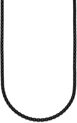 JewelryWeb الفولاذ المقاوم للصدأ الأسود Pvd 2.7mm مربع سلسلة قلادة 18 بوصة سلسلة قلادة للنساء والرجال in Saudi Arabia