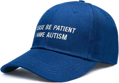 هدايا التقاعد للرجال يرجى التحلي بالصبر لدي التوحد قبعة التطريز قبعات سائقي الشاحنات قبعة بيسبول للرجال والنساء in Kuwait