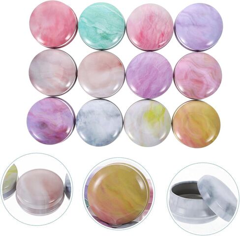 12Pcs Mini Iron Storage Box Portable Tinplate Containers for Makeup Pill Case and Sundries Macarons Series Mini Storage Boxes in Saudi Arabia