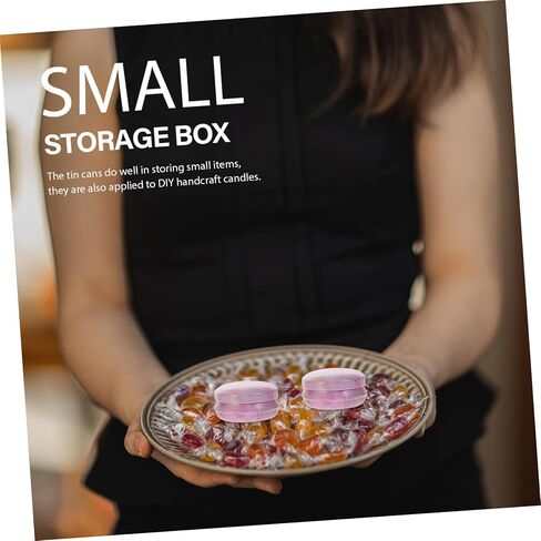 12Pcs Mini Iron Storage Box Portable Tinplate Containers for Makeup Pill Case and Sundries Macarons Series Mini Storage Boxes in Saudi Arabia