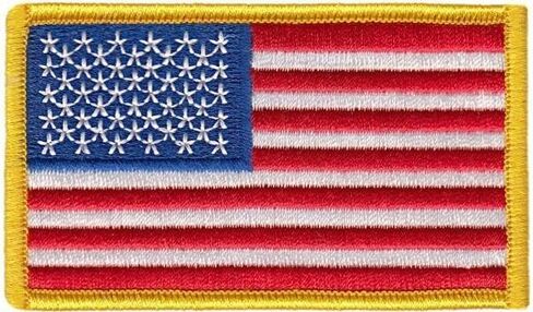 U.S. Flag, Embroidered Patch, Medium, Gold in Saudi Arabia