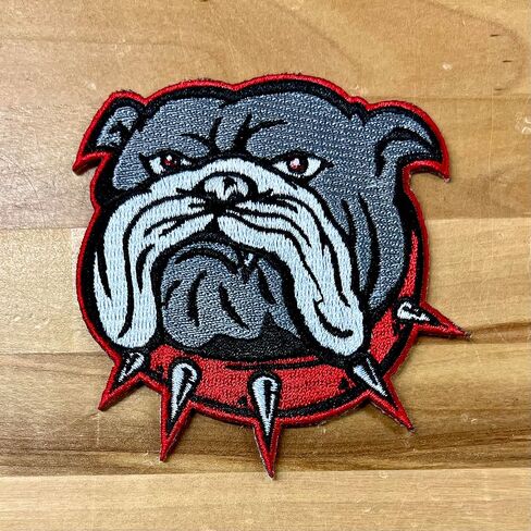 Bulldog Patch Embroidered Iron-On Dog Applique English Canine Souvenir in Saudi Arabia