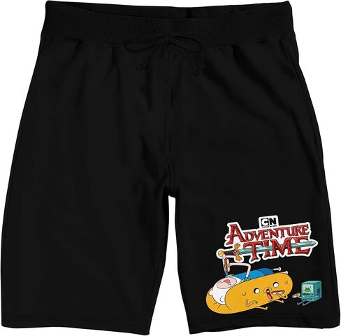 شورت بيجامة للنوم باللون الأسود للرجال من Adventure Time Jake Finn and BMO in Kuwait