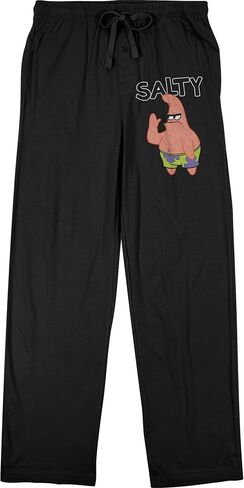Spongebob Squarepants Salty Patrick Men's Black Sleep Pajama Pants in Saudi Arabia