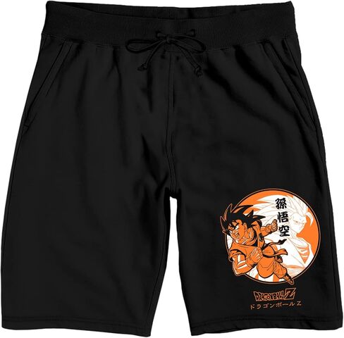 Dragon Ball Z Goku Kanji Men's Black Sleep Pajama Shorts in Saudi Arabia