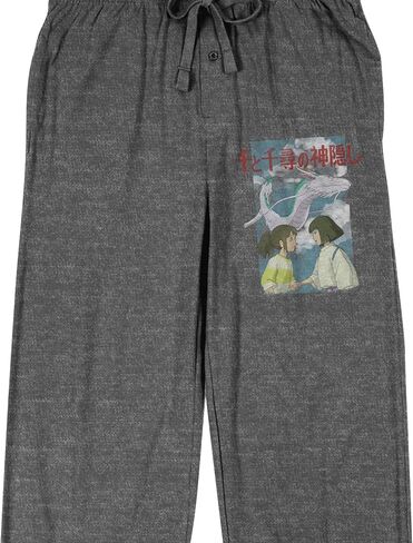Bioworld Spirited Away Chihiro and Haku Men's Graphite Heather Sleep Pants in Saudi Arabia