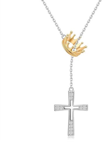 FLYOW 925 Sterling Silver Oktoberfest Jewelry Edelweiss Pendant Adjustable Y Shaped Lariat Necklace for Women Birthday Gifts in Kuwait