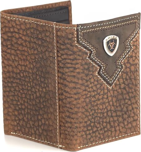 ARIAT Trifold Overlay Shield Wallet, Brown Rowdy in Saudi Arabia