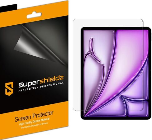 واقي شاشة Supershieldz (3 عبوات) مضاد للتوهج (غير لامع) مصمم لجهاز iPad Pro مقاس 13 بوصة (M4، إصدار 2024) in Kuwait