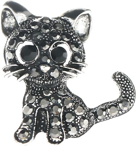 Cute Cat Brooch Pin For Women Vintage Animal Rhinestone Broochs Lapel Pins Scarf Dress Collar Brooch Cat Decorative Gifts in Saudi Arabia