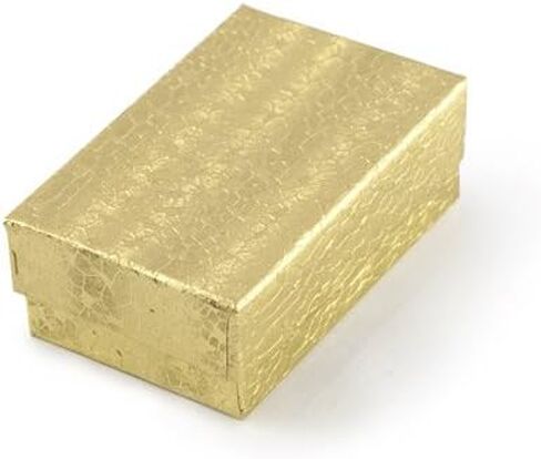 Gold Foil Cotton Filled Jewelry Box #32 (Case of 100) in Saudi Arabia