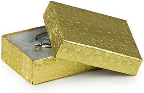 Gold Foil Cotton Filled Jewelry Box #32 (Case of 100) in Saudi Arabia