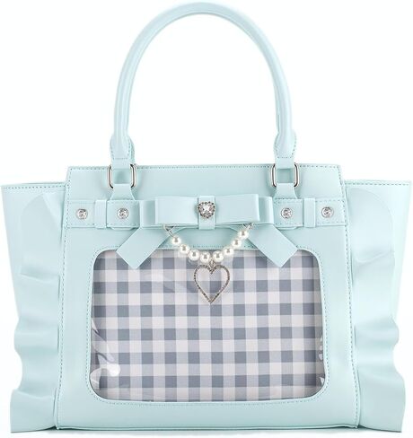Ita Bag Kawaii Ita Tote Pin Display حقيبة يد، محفظة كروس جلدية من جلد البولي يوريثان مع فيونكة لؤلؤية، حقيبة Y2K الجمالية اللطيفة للنساء in Saudi Arabia
