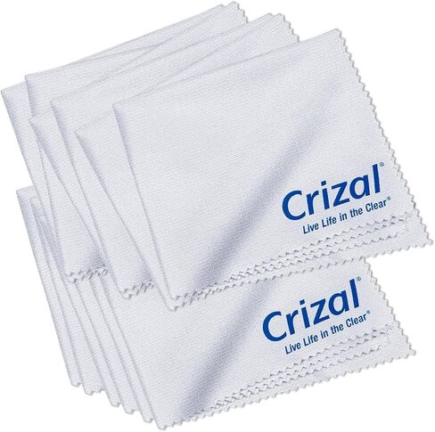 Crizall Microfiber Cleaning Cloth for Glasses, 4 Pack | The Best Microfiber Cleaning Clothes for Crizall Anti Reflective Coated Lenses and Eyeglasses Lenses in Saudi Arabia