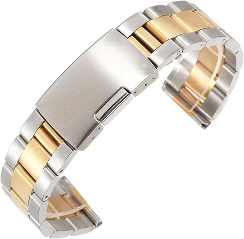 Stainless Steel Strap 18mm-30mm Folding Buckle Watch Band Unisex Compatible With Traditional Or Smart Watches in Saudi Arabia
