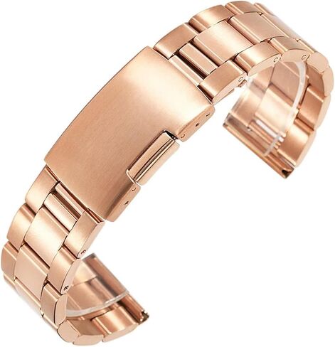 Stainless Steel Strap 18mm-30mm Folding Buckle Watch Band Unisex Compatible With Traditional Or Smart Watches in Saudi Arabia