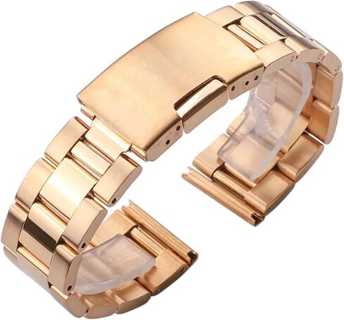 Stainless Steel Strap 18mm-30mm Folding Buckle Watch Band Unisex Compatible With Traditional Or Smart Watches in Saudi Arabia