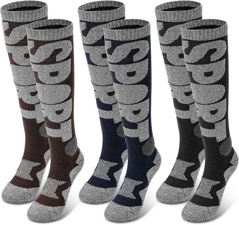 Unisex Ski Socks Cotton Snowboarding Thermal Socks Winter Sports Warm Accessories for Men and Women in Saudi Arabia