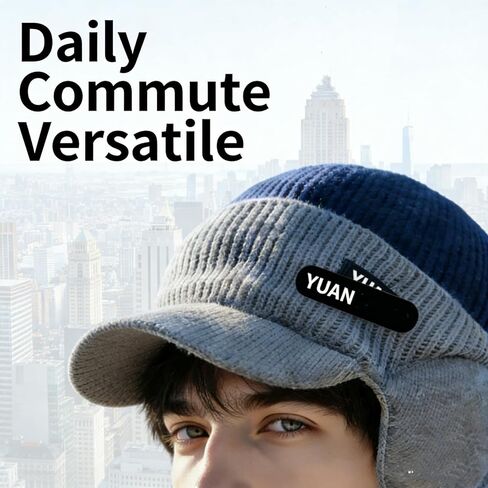 Windproof Thermal Cap with Visor, Ultimate Winter Cold Caps Hat Mens, Cap with Ear Flaps for All-Day Wear in Saudi Arabia