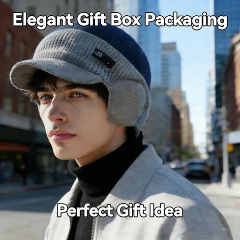 Windproof Thermal Cap with Visor, Ultimate Winter Cold Caps Hat Mens, Cap with Ear Flaps for All-Day Wear in Saudi Arabia