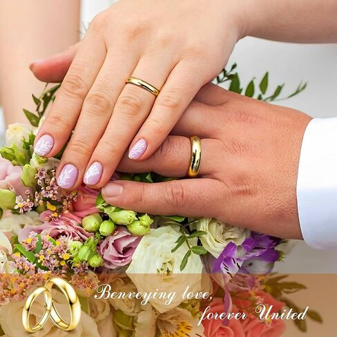 Gold Rings 14K Gold Filled Band Weddings for Women Gold Stacking Rings Simple Plain Dome Stackable Gold Statement Thin Thumb Pinky Ring 3/4/5/6MM in Saudi Arabia