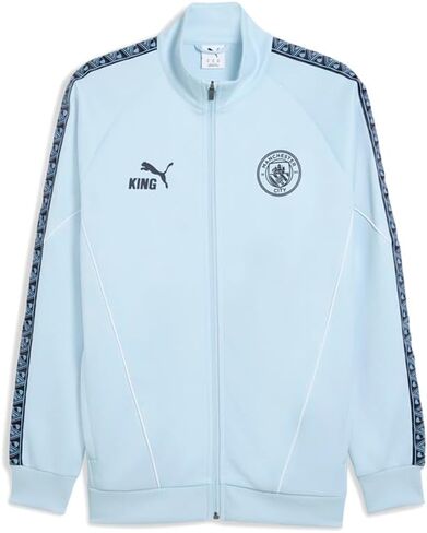 PUMA Mens Manchester City King Anthem Jacket Athletic Outerwear Casual - Blue in Saudi Arabia