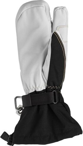 Army Leather GTX 3-Finger Mitten - Men's, Black/Natural Grey, 8 in Saudi Arabia