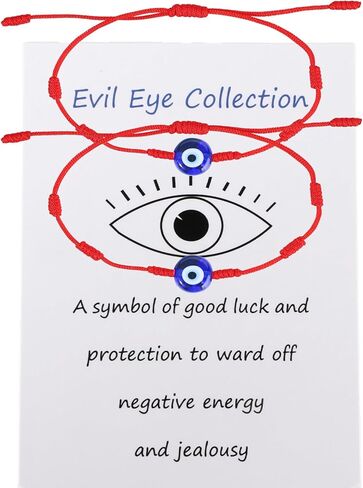 7 Knot Evil Eye Bracelets for Women, Adjustable Lucky Red String Protection Gifts Bracelet Set for Women Men in Saudi Arabia