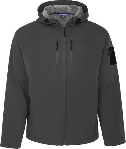 LA Police Gear Men's Recon Fleece Soft Shell Jacket, Hooded Zip-Up Jacket for Men, Lightweight & Breathable Tactical Jacket in Saudi Arabia