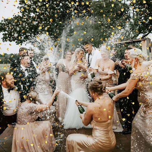 Grever 1000 Pieces Artificial Gold Silk Rose Petals Faux Flowers for Wedding Valentines Proposal Anniversary New Year and Romantic Party Decoration (Gold) in Saudi Arabia