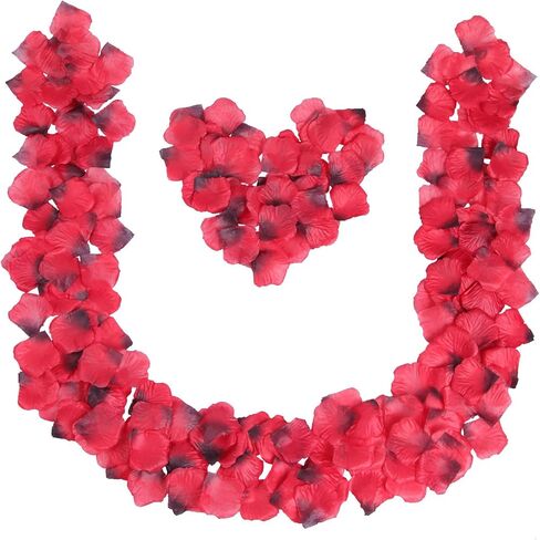 Grever 1000 Pieces Artificial Gold Silk Rose Petals Faux Flowers for Wedding Valentines Proposal Anniversary New Year and Romantic Party Decoration (Gold) in Saudi Arabia