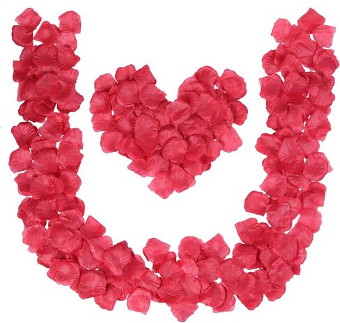 Grever 1000 Pieces Artificial Gold Silk Rose Petals Faux Flowers for Wedding Valentines Proposal Anniversary New Year and Romantic Party Decoration (Gold) in Saudi Arabia