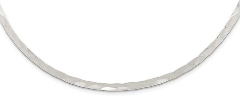 IceCarats 925 Sterling Silver 3.5mm Hammered Neck Collar Neckwire Chain Cuff Choker Necklace in Saudi Arabia