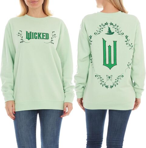 سويت شيرت Wicked للسيدات والصغار من Wicked برقبة دائرية من الأمام والخلف مع تطريز in Saudi Arabia