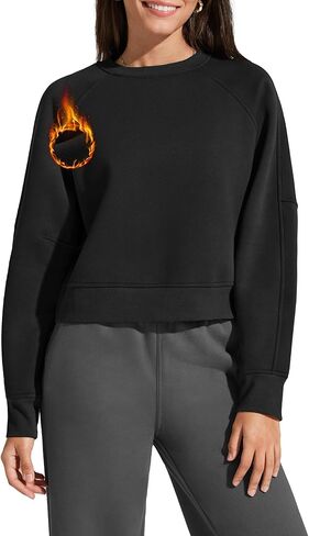 G4Free Flurrylux المرأة اقتصاص Crewneck بلوزات الصوف اصطف فضفاضة تناسب البلوز الخريف الملابس ملابس علوية غير رسمية in Saudi Arabia