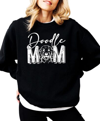 سويت شيرت Olive Loves Apple Doodle Mom للنساء، سترة عصرية لطيفة لمالك Goldendoodle in Saudi Arabia